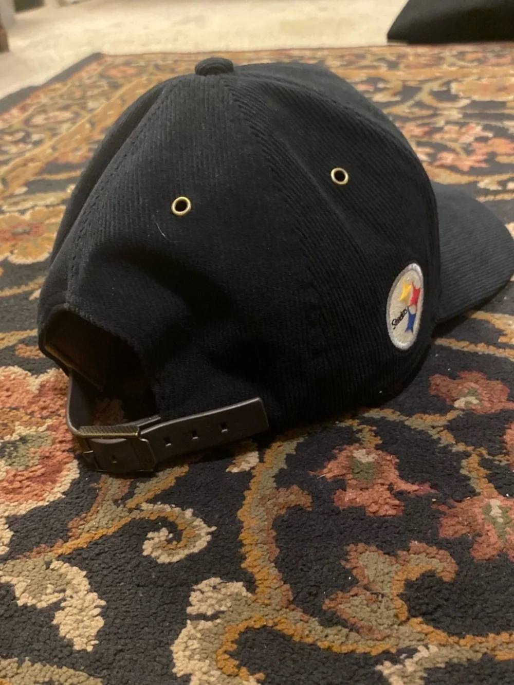 '47 Black and Tan Leather-Trim Baseball Cap